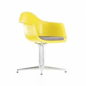 Vitra DAL Plastic Armchair With Seat Upholstery