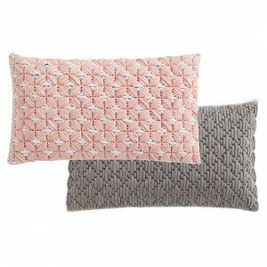 Gan Silai Rectangular Rose-Light Grey Cushion