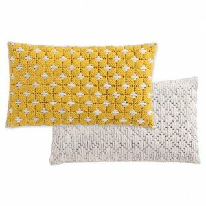 Gan Silai Rectangular Yellow-White Cushion