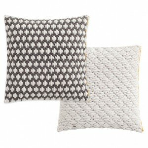 Gan Silai Square Dark Grey-White Cushion