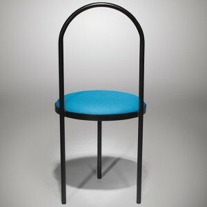 Altar Chair Blue without backrest back view