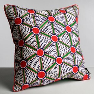 Wrong For Hay Embroidered Cells Cushion Set